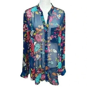 KUT from the Kloth blue floral blouse (approx. size M see measurements)